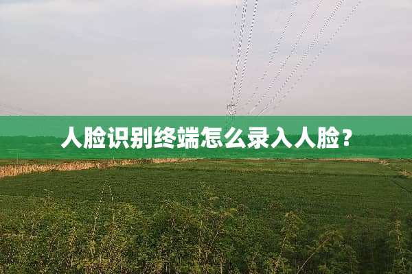 人脸识别终端怎么录入人脸？