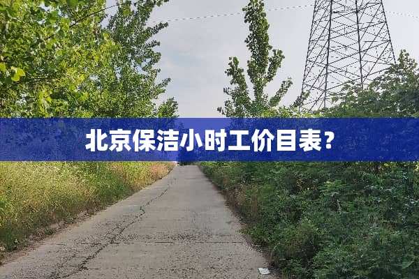 北京保洁小时工价目表？