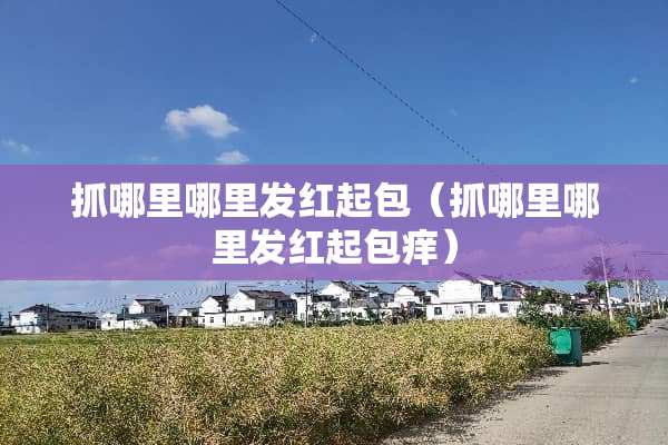 抓哪里哪里发红起包（抓哪里哪里发红起包痒）