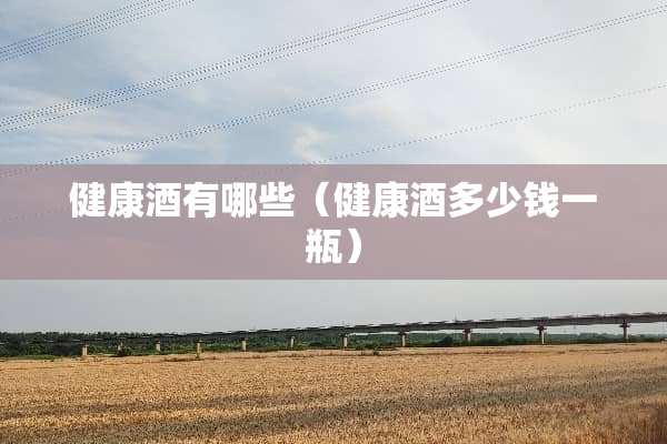健康酒有哪些（健康酒多少钱一瓶）