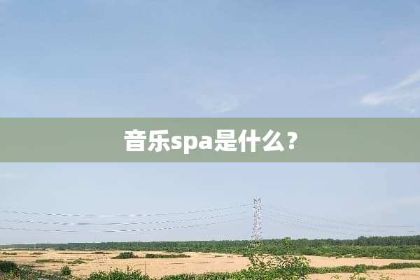 音乐spa是什么？