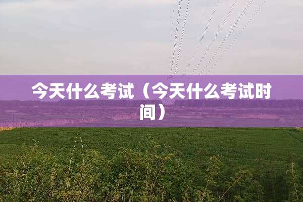 今天什么考试（今天什么考试时间）