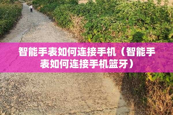智能手表如何连接手机（智能手表如何连接手机篮牙）
