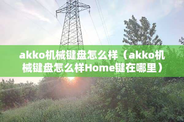 akko机械键盘怎么样（akko机械键盘怎么样Home键在哪里）
