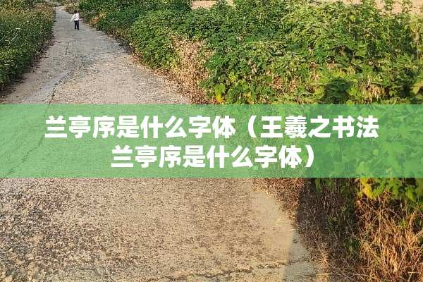 兰亭序是什么字体（王羲之书法兰亭序是什么字体）