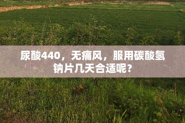 尿酸440，无痛风，服用碳酸氢钠片几天合适呢？