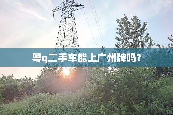 粤q二手车能上广州牌吗？