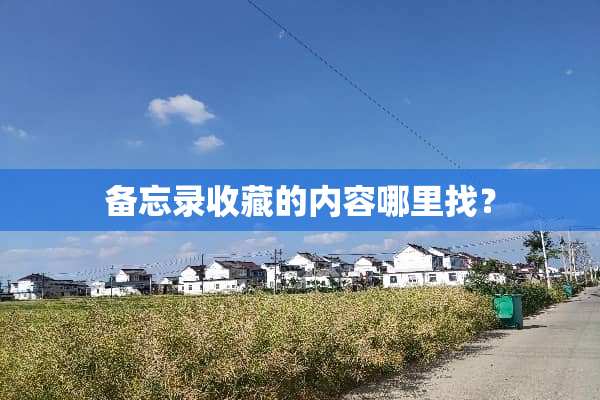 备忘录收藏的内容***？