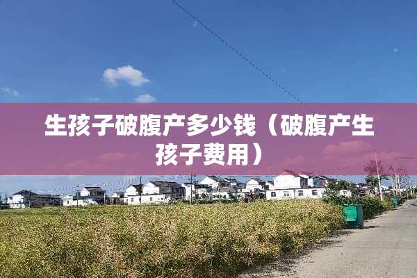 生孩子破腹产多少钱（破腹产生孩子费用）