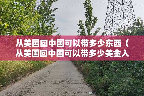 从美国回中国可以带多少东西（从美国回中国可以带多少美金入境）