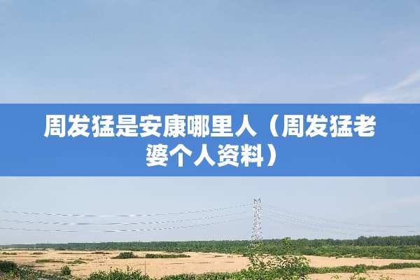 周发猛是安康哪里人（周发猛老婆个人资料）