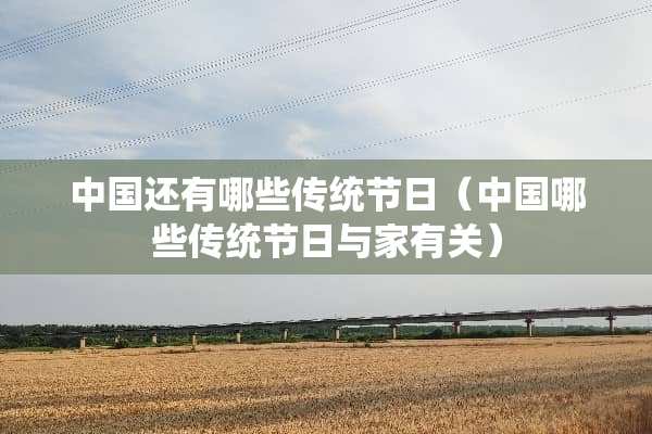 中国还有哪些传统节日（中国哪些传统节日与家有关）
