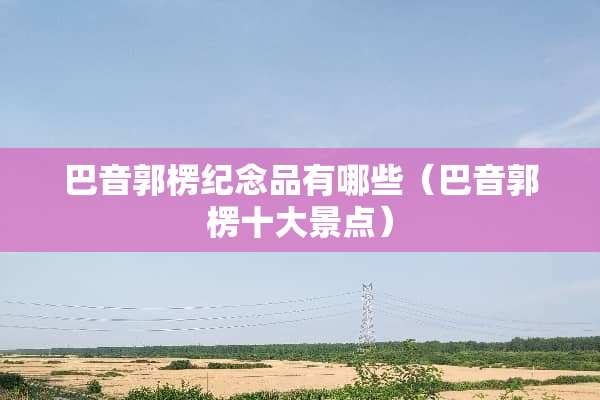 巴音郭楞纪念品有哪些（巴音郭楞十大景点）