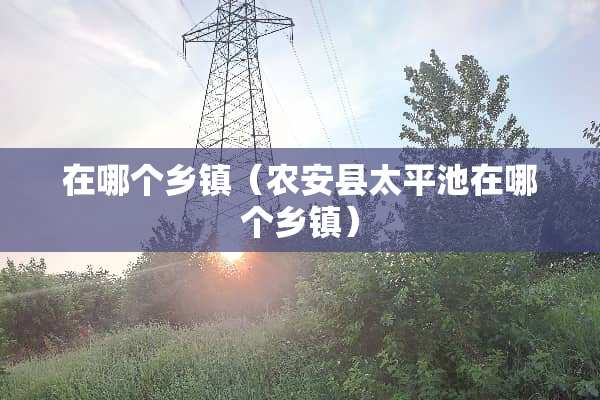在哪个乡镇（农安县太平池在哪个乡镇）