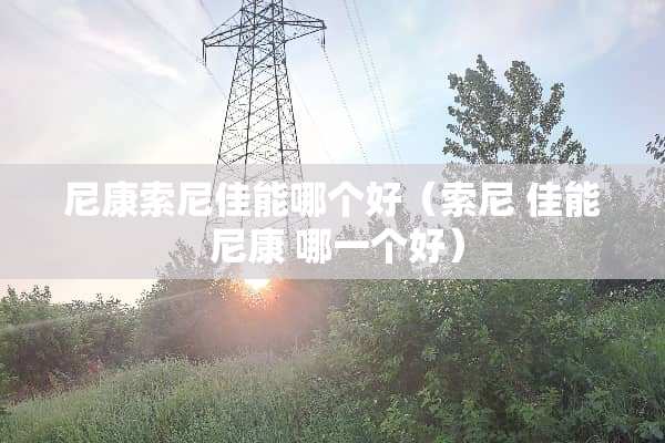 尼康索尼佳能哪个好（索尼 佳能 尼康 哪一个好）