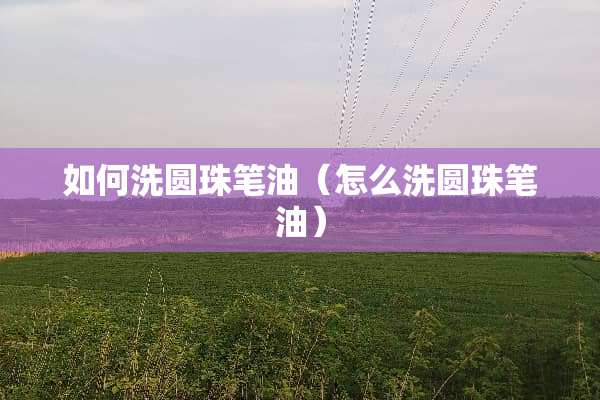 如何洗圆珠笔油（怎么洗圆珠笔油）