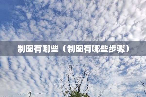 制图有哪些（制图有哪些步骤）