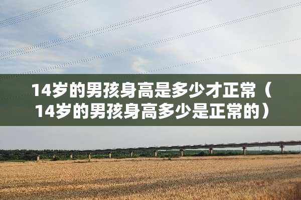 14岁的男孩身高是多少才正常（14岁的男孩身高多少是正常的）