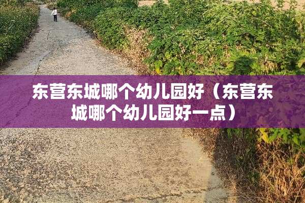 东营东城哪个幼儿园好（东营东城哪个幼儿园好一点）