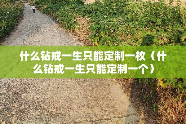 什么钻戒一生只能定制一枚（什么钻戒一生只能定制一个）