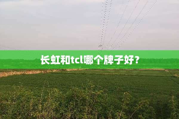长虹和tcl哪个牌子好？
