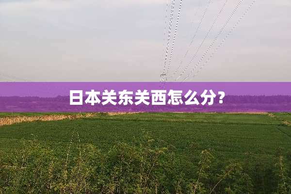 日本关东关西怎么分？