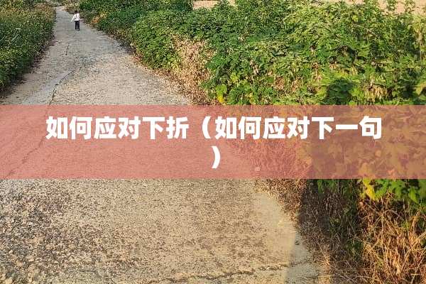 如何应对下折（如何应对下一句）
