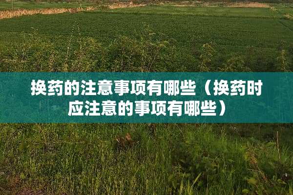 换药的注意事项有哪些（换药时应注意的事项有哪些）