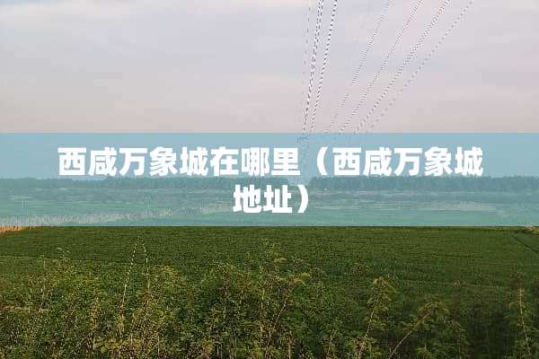 西咸万象城在哪里（西咸万象城地址）
