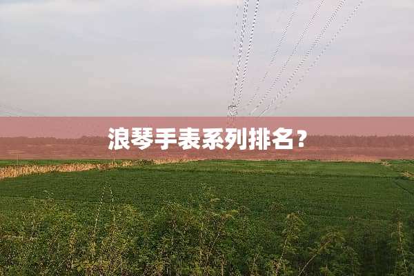 浪琴手表系列排名？