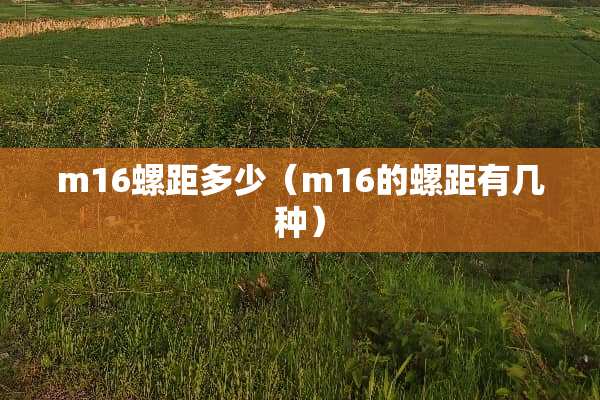 m16螺距多少（m16的螺距有几种）