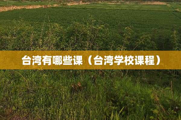 **有哪些课（**学校课程）