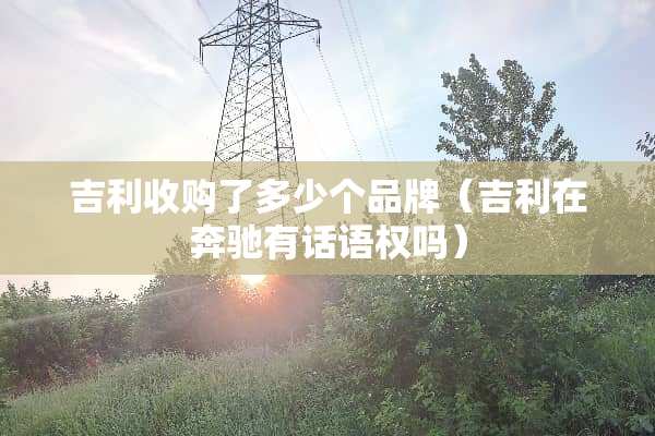 吉利收购了多少个品牌（吉利在奔驰有话语权吗）