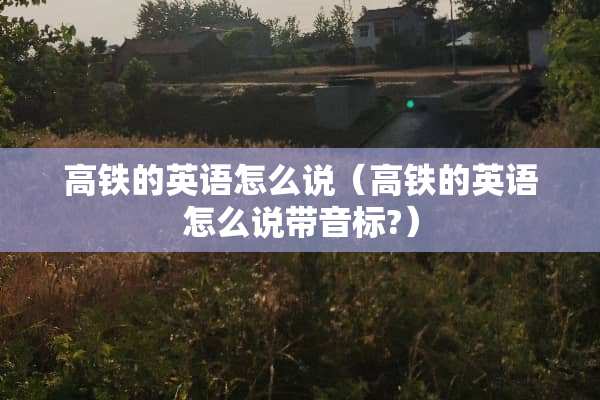 高铁的英语怎么说（高铁的英语怎么说带音标?）