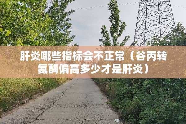 肝炎哪些指标会不正常（谷丙转氨酶偏高多少才是肝炎）
