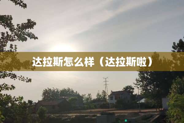 达拉斯怎么样（达拉斯啦）