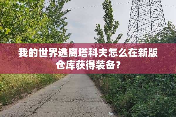 我的世界逃离塔科夫怎么在新版仓库获得装备？