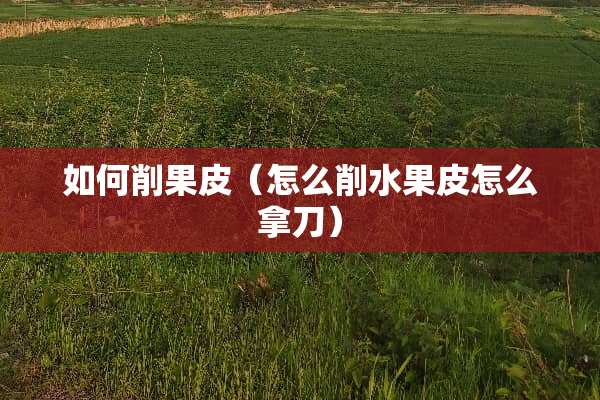 如何削果皮（怎么削水果皮怎么拿刀）