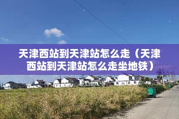 天津西站到天津站怎么走（天津西站到天津站怎么走坐地铁）