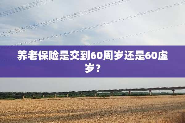 养老保险是交到60周岁还是60虚岁？
