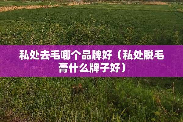 **去毛哪个品牌好（**脱毛膏什么牌子好）