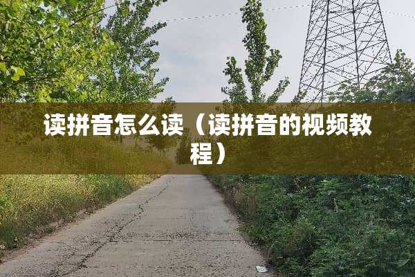 读拼音怎么读（读拼音的视频教程）