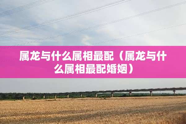 属龙与什么属相最配（属龙与什么属相最配婚姻）