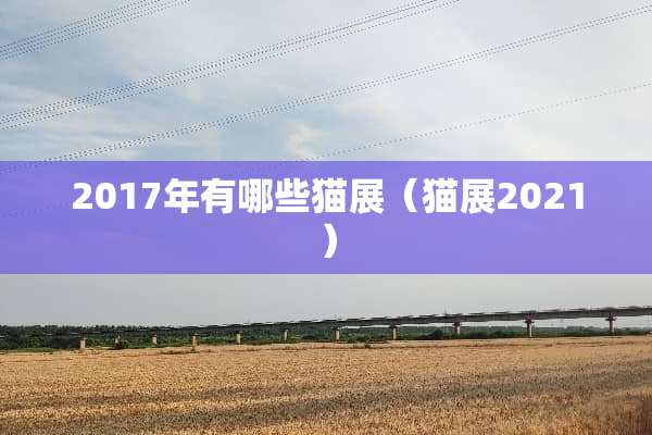 2017年有哪些猫展（猫展2021）