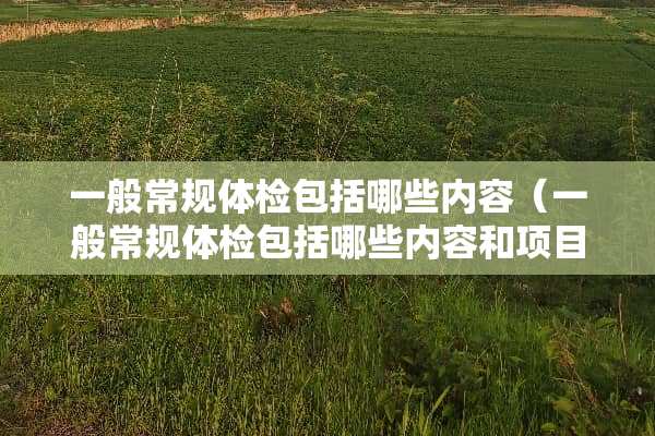 一般常规体检包括哪些内容（一般常规体检包括哪些内容和项目）