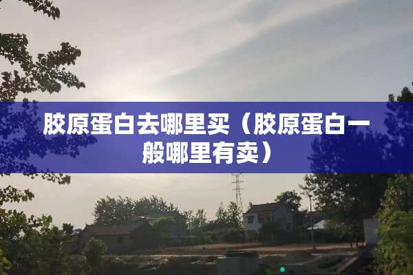 胶原蛋白去哪里买（胶原蛋白一般哪里有卖）