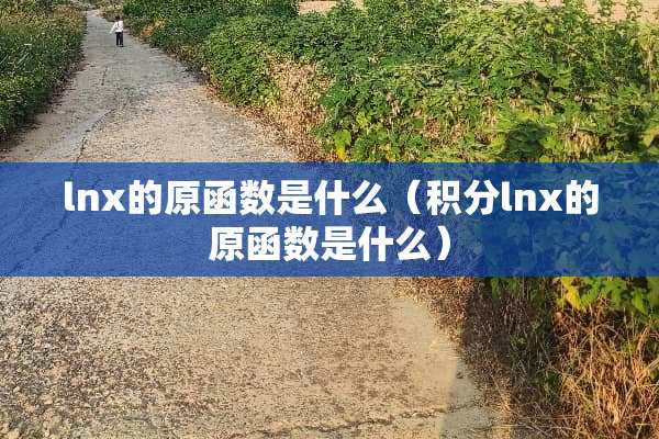 lnx的原函数是什么（积分lnx的原函数是什么）