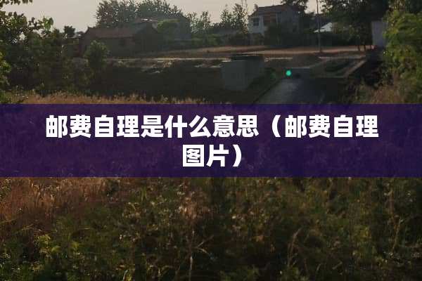 邮费自理是什么意思（邮费自理图片）