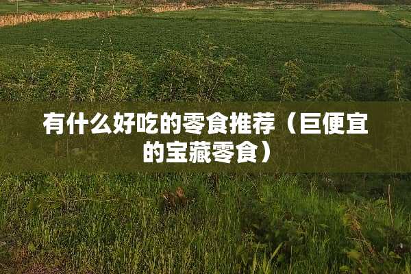 有什么好吃的零食推荐（巨便宜的宝藏零食）