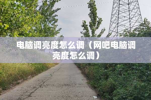 电脑调亮度怎么调（网吧电脑调亮度怎么调）
